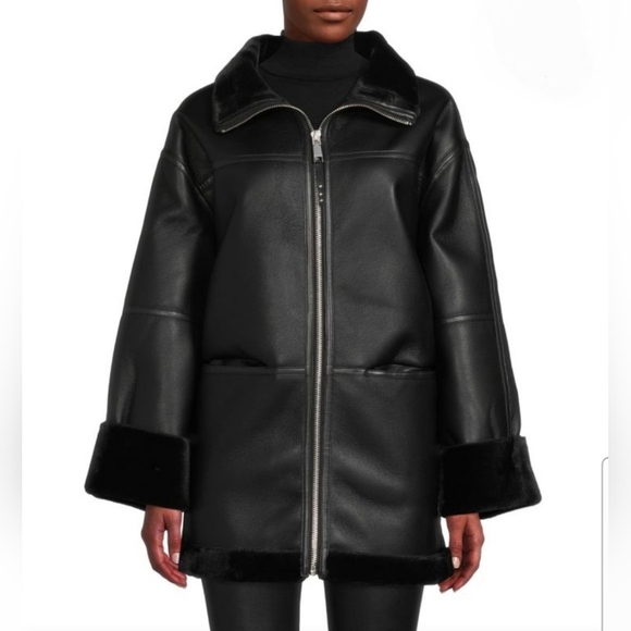 Rebecca Minkoff Jackets & Blazers - Rebecca Minkoff Vegan Shearling Car Coat Small